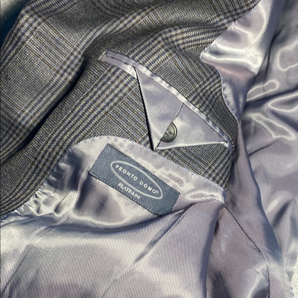 Pronto Uomo Charcoal Checkered Blazer